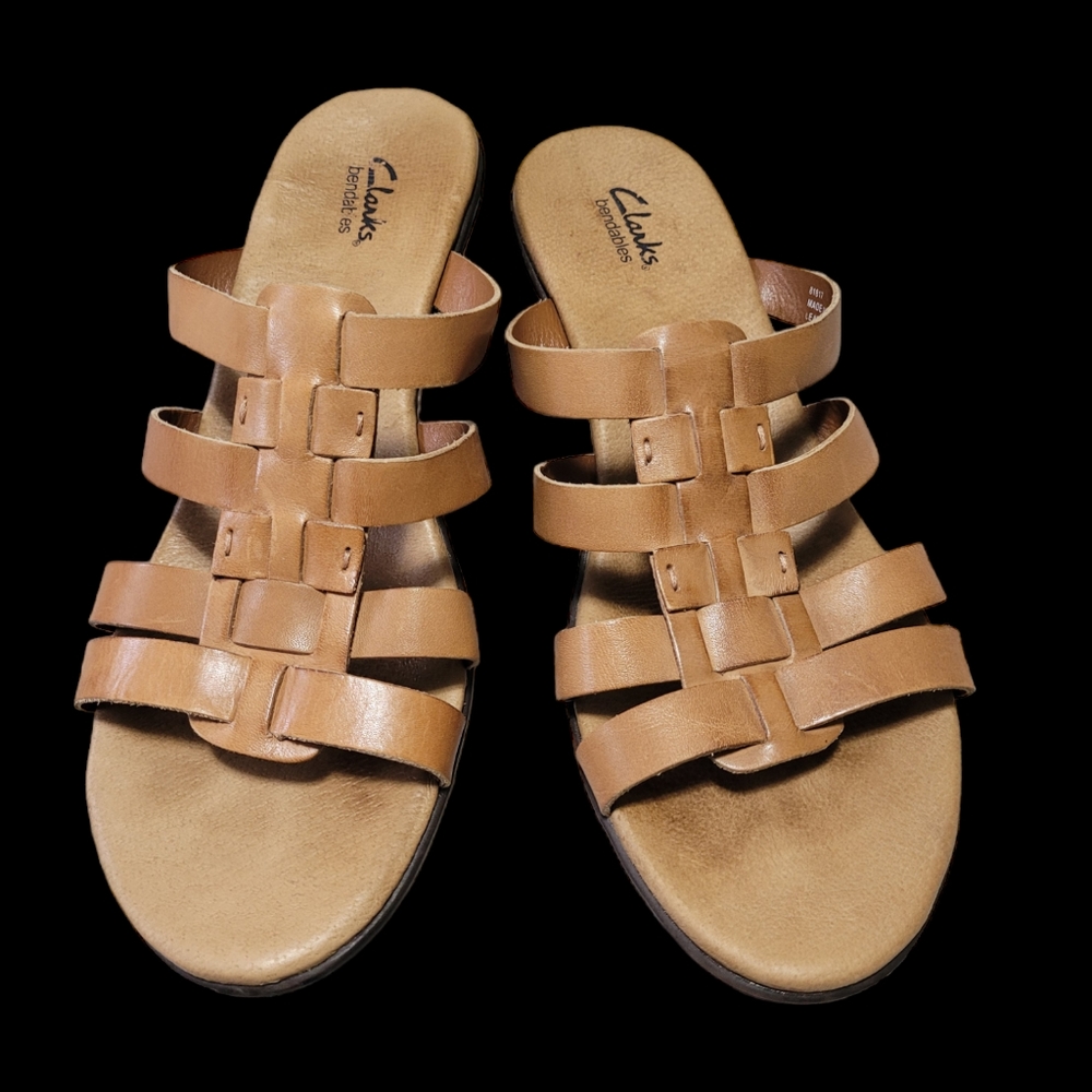 Clarks Bendables Leather Sandals, size 9.5